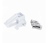 KitchenCraft Multi-Purpose Rotary Cheese Grater with 3 Interchangeable Blades, White