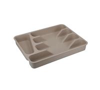 KitchenCraft Natural Elements Cutlery Organiser Tray, Bamboo Fibre, Putty Grey, 33 x 25.5 x 5 cm