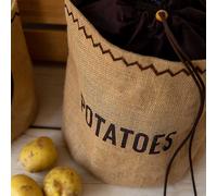 KitchenCraft Natural Elements Hessian Potato Preserving Bag with Blackout Lining Natural