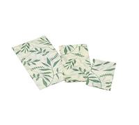 KitchenCraft Natural Elements Vegan Food Wrap, 3 Sheets of Reusable Non PVC Beeswax Free Alternative to Cling Film, Organic Cotton
