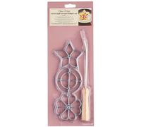 KitchenCraft New Swedish Scandinavian Rosette Iron Biscuit / Cookie Maker Stamp