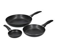KitchenCraft Non-Stick Aluminium Frying Pans Set, 28cm, 20cm and 12cm
