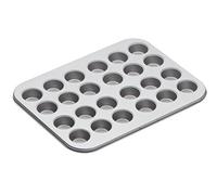 KitchenCraft Non-Stick 24-Cup Mini Mince Pie/Muffin Tray, 35 x 27 cm (14" x 1.5"), Silver