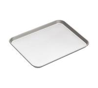 KitchenCraft Non-Stick Baking Tray, 38 x 30cm Oven Tray, Durable Carbon Steel Grey Cooking Tray for Baking, Roasting and Grilling