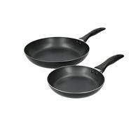KitchenCraft Non-Stick Aluminium Frying Pans Set, 28cm and 20cm - Black - Aluminium - Frying Pan