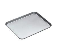 KitchenCraft Non-Stick Baking Tray, 38 x 30cm Oven Tray, Durable Carbon Steel Grey Cooking Tray for Baking, Roasting and Grilling