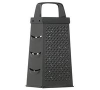 KitchenCraft Non Stick Cheese Grater, 4 Sided, Stainless Steel, Black, 22.5 x 17.5 x 10 cm
