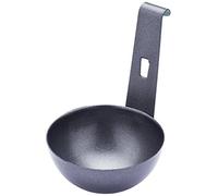 KitchenCraft Non Stick Egg Poacher Cup for Single Egg with Hook, Metal, Black, 7.5 x 16 cm