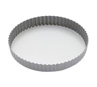 KitchenCraft Non-Stick Loose Base 24.5cm Flan / Quiche Tin - Grey - Steel - Baking Tin