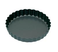 KitchenCraft Non-Stick Round Small Fluted Tart Tins/Quiche Pans with Loose Bases, 1 cm (Set of 4)