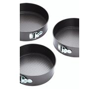 KitchenCraft Non-Stick Spring Form Cake Pans, Set of Three, Display Boxed in Mid Grey Kitchencraft Mid Grey