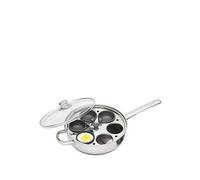 Kitchencraft Non-Stick Stainless Steel 6 Hole Egg Poacher Pan