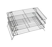 KitchenCraft Non-Stick Three Tier Cooling Rack - Black - Steel - Cooling Rack