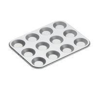 KitchenCraft Non-Stick 12-Cup Shallow Muffin Tin / Mince Pie Tray, 31.5 x 24 cm (12.5" x 9.5"), Silver