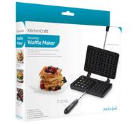 KitchenCraft Non Stick Waffle Maker - Black - Metal - Waffle Making