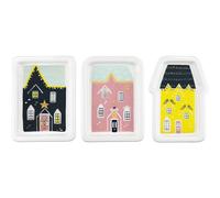 KitchenCraft Nutcracker Collection Ceramic Decorative Plate Set, 3 Pieces, Gift Boxed, Mixed