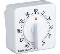 KitchenCraft One Hour Mechanical Timer in White Kitchencraft White