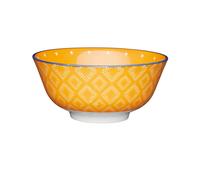 KitchenCraft Orange Spotty Ceramic Bowl, 16cm - Orange - Stoneware - Bowls