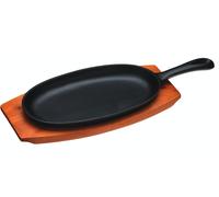 Kitchen Craft World of Flavours Cast Iron Oriental Sizzler & Wood Platter, 33cm