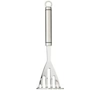 KitchenCraft Oval Handled Professional Stainless Steel Masher, Kitchen Utensil Ideal for Mashing Root Vegetables and Avocados, Dishwasher Safe, 26cm