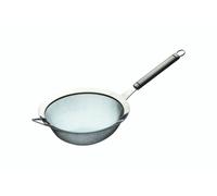 KitchenCraft Oval Handled Professional Stainless Steel Sieve, Fine Strainer for Sifting Flour, Sugar, Sauces, Kitchen Utensil with Durable Handle, Dishwasher Safe, 18cm