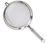 KitchenCraft Oval Handled Professional Stainless Steel Sieve, Fine Strainer for Sifting Flour, Sugar, Sauces, Kitchen Utensil with Durable Handle, Dishwasher Safe, 18cm