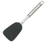 KitchenCraft Professional Fish Slice with Stainless Steel Handle, Anti-Scratch Nylon, 32 cm, Silver/Black