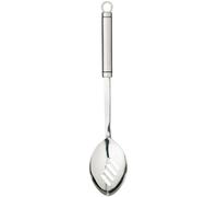 KitchenCraft Oval Handled Stainless Steel Slotted Spoon, 34.5cm - Silver - Stainless Steel - Slotted Spoon