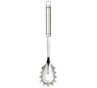 KitchenCraft Oval Handled Stainless Steel Spaghetti Server, 31cm - Silver - Stainless Steel - Pasta Servers