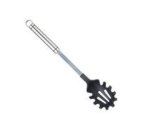 KitchenCraft Oval Handled Stainless Steel Spaghetti Server, Pasta Serving Spoon for Non-Stick Cookware, Heat Resistant Cooking Kitchen Utensil, Serving Spoon and Scoop, Dishwasher Safe, 36cm