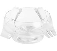 KitchenCraft Picnic Salad Bowl with Servers and Ice Compartment, Acrylic, 25 cm