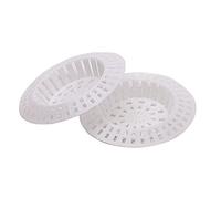 KitchenCraft Plastic Bath/Kitchen Sink Strainer Set, 7 cm (Pack of 2) - White
