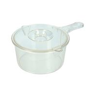 KitchenCraft Plastic Microwave Saucepan with Vented Lid 900ml, BPA-Free | Pressure Release Valve, Steam Release Vent, Ergonomic Handle, Versatile Use, Dual Layer Non-Stick Coating, Transparent