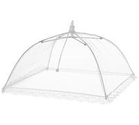 KitchenCraft Pop Up Mesh Food Cover Dome, Fine Net Food Umbrella, Metal Wire Frame, 3.5 cm (12"), White