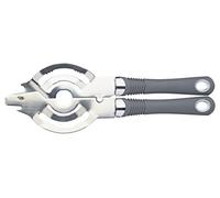 KitchenCraft Professional 2-in-1 Bottle and Jar Lid Opener with Soft Grip Handles, 25 cm (10"), Grey