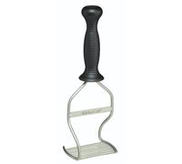 KitchenCraft Ergonomic Stainless Steel Potato Masher, 27 cm (1.5, Black