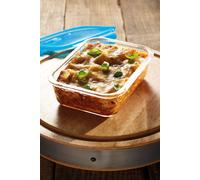 KitchenCraft Rectangular Glass Food Storage Container Glass Rectangular 1L in Clear Kitchencraft Clear
