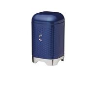 Retro Coffee Canister with Geometric Textured Finish - Midnight Navy Kitchencraft Blue One Size