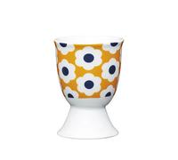 Set Of 6 Kitchencraft Retro Flower Spot Porcelain Egg Cups
