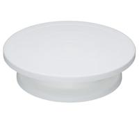 KitchenCraft Rotating Cake Turntable/Stand in Gift Box, Plastic, White, 28.5 cm