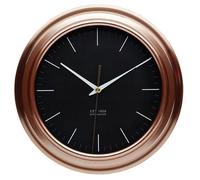 KitchenCraft Round Copper-Effect Kitchen Wall Clock, 25.5 cm (1”)