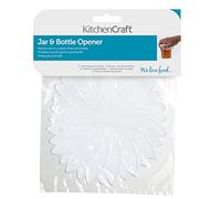 KitchenCraft Rubber Jar Lid / Bottle Opener, 15 cm (6"), White