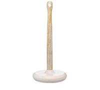 KitchenCraft Serenity Kitchen Towel Holder, Mango Wood/Marble, Brown/Pink, 15 x 36 cm