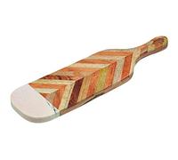 KitchenCraft Serenity Serving Platter, Mango Wood/Marble, Brown/Pink, 48 x 13 cm