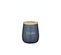 KitchenCraft Serenity Sugar Jar with Airtight Lid, Iron/Mango Wood, Grey/Brown, 12.5 x 15 cm