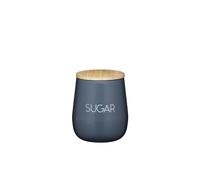 KitchenCraft Serenity Sugar Jar with Airtight Lid, Iron/Mango Wood, Grey/Brown, 12.5 x 15 cm