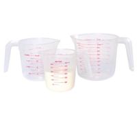 Kitchencraft Set Of 3 Plastic Measuring Jugs