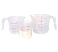 Kitchencraft Set Of 3 Plastic Measuring Jugs