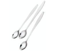 KitchenCraft Stainless Steel Ice Cream Sundae / Latte Spoons, 21 cm (8.5") (Set of 3)