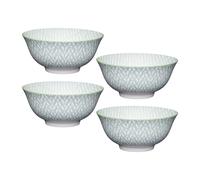 KitchenCraft Set Of 4 Ceramic Bowls in Mid Grey Kitchencraft Mid Grey